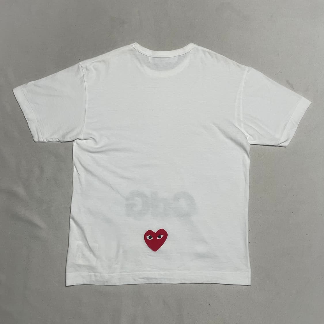 L 꼼데가르송 흰색 티셔츠  상품이미지3