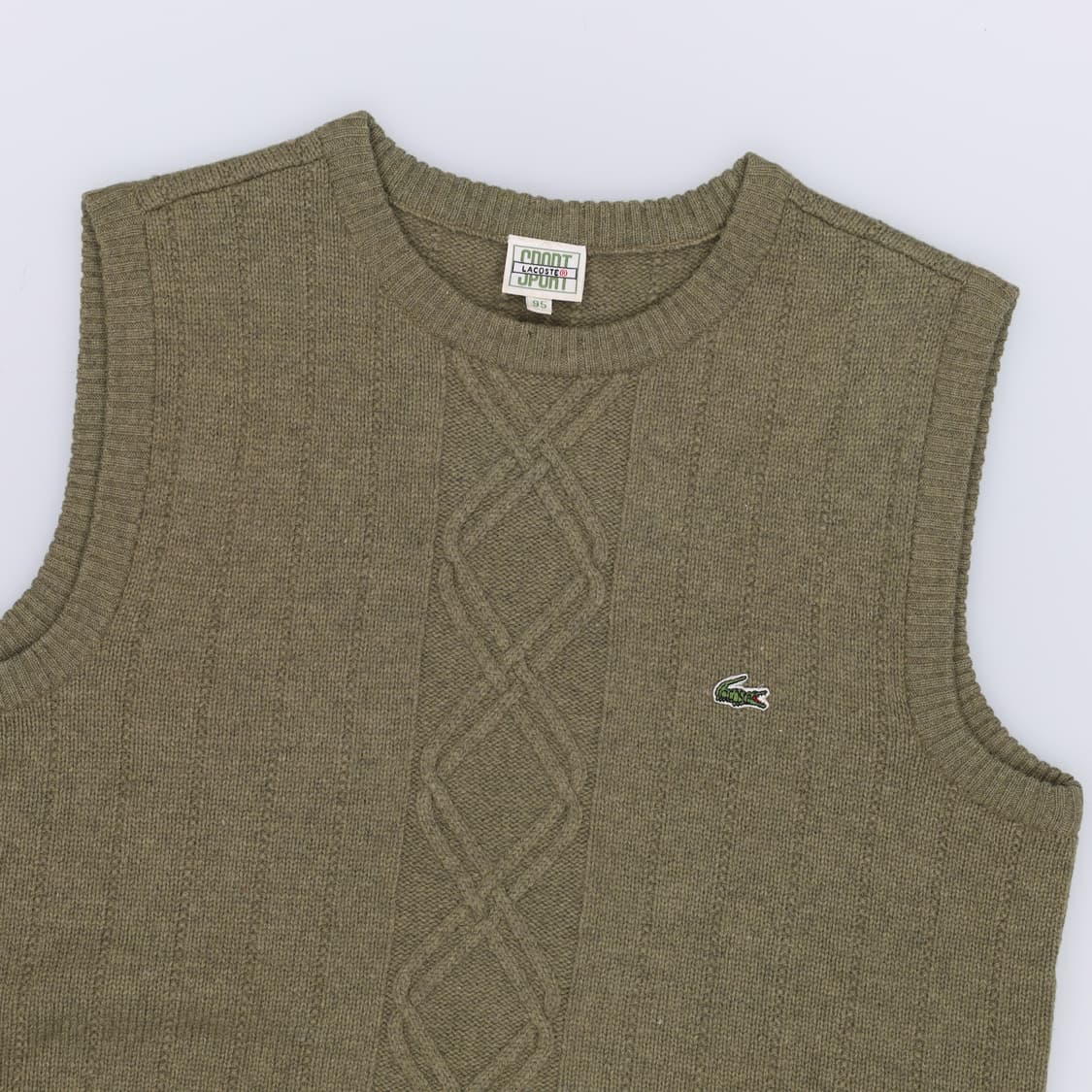 95 라코스테 빈티지 라운드 니트 조끼 4204 상품이미지3