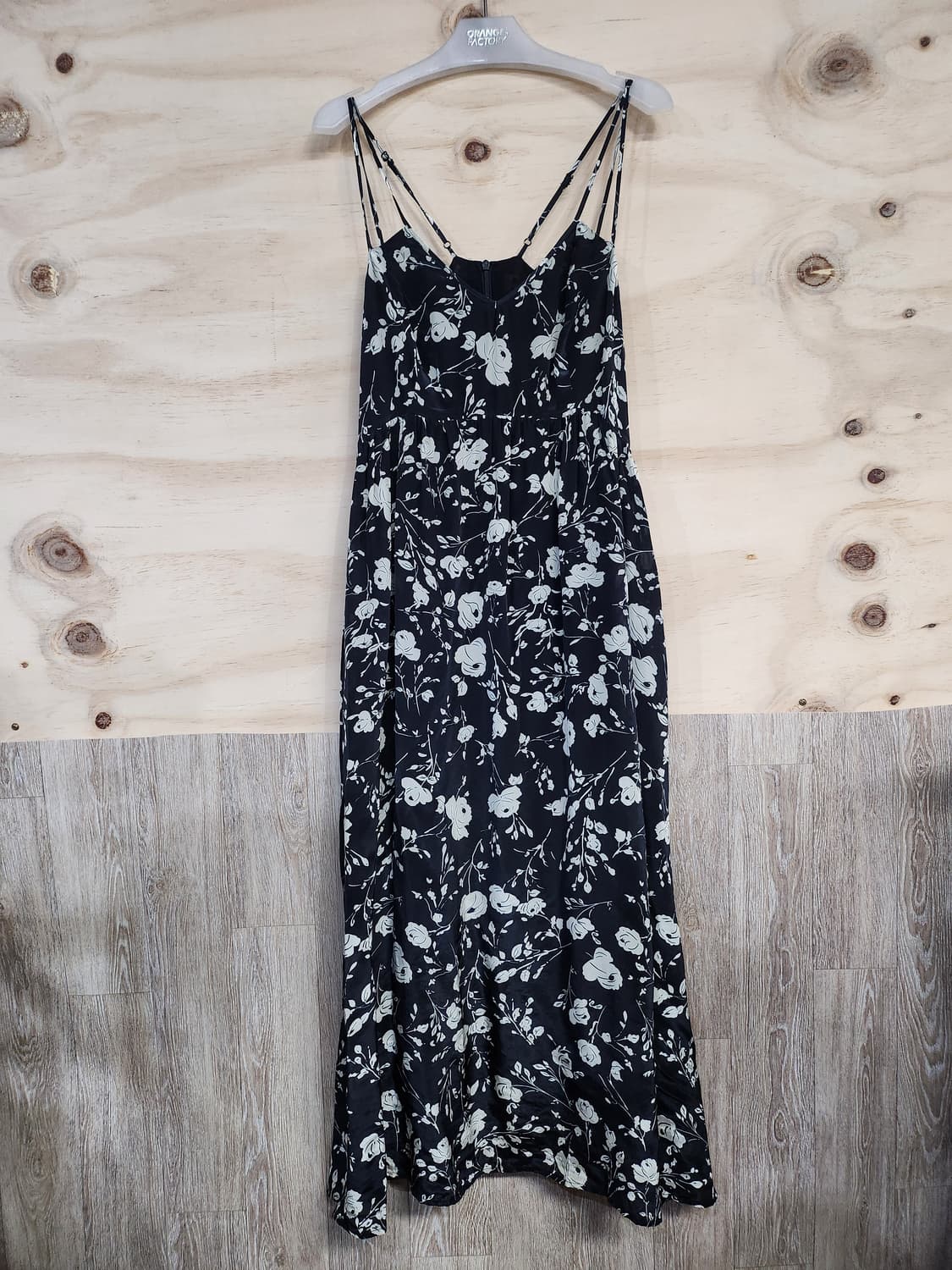 569) 플라워 패턴 롱 슬립 원피스 상품이미지1