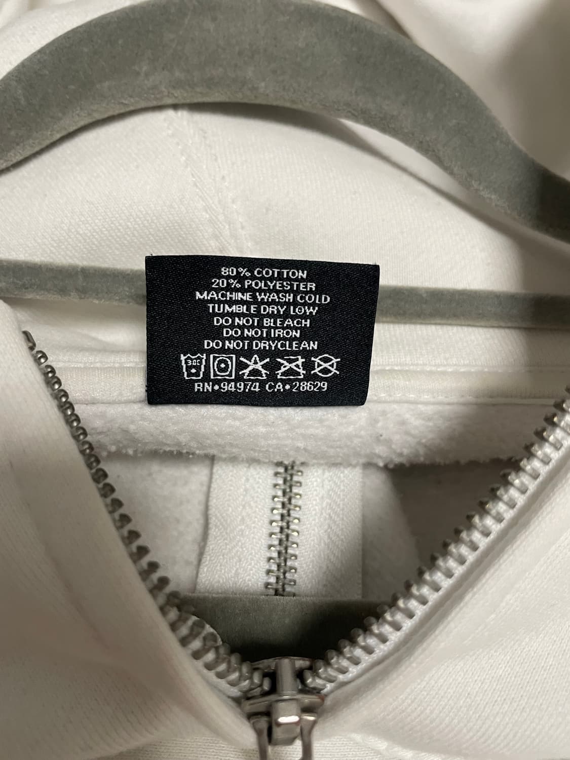 스투시 stussy 후드집업 화이트 L 상품이미지9