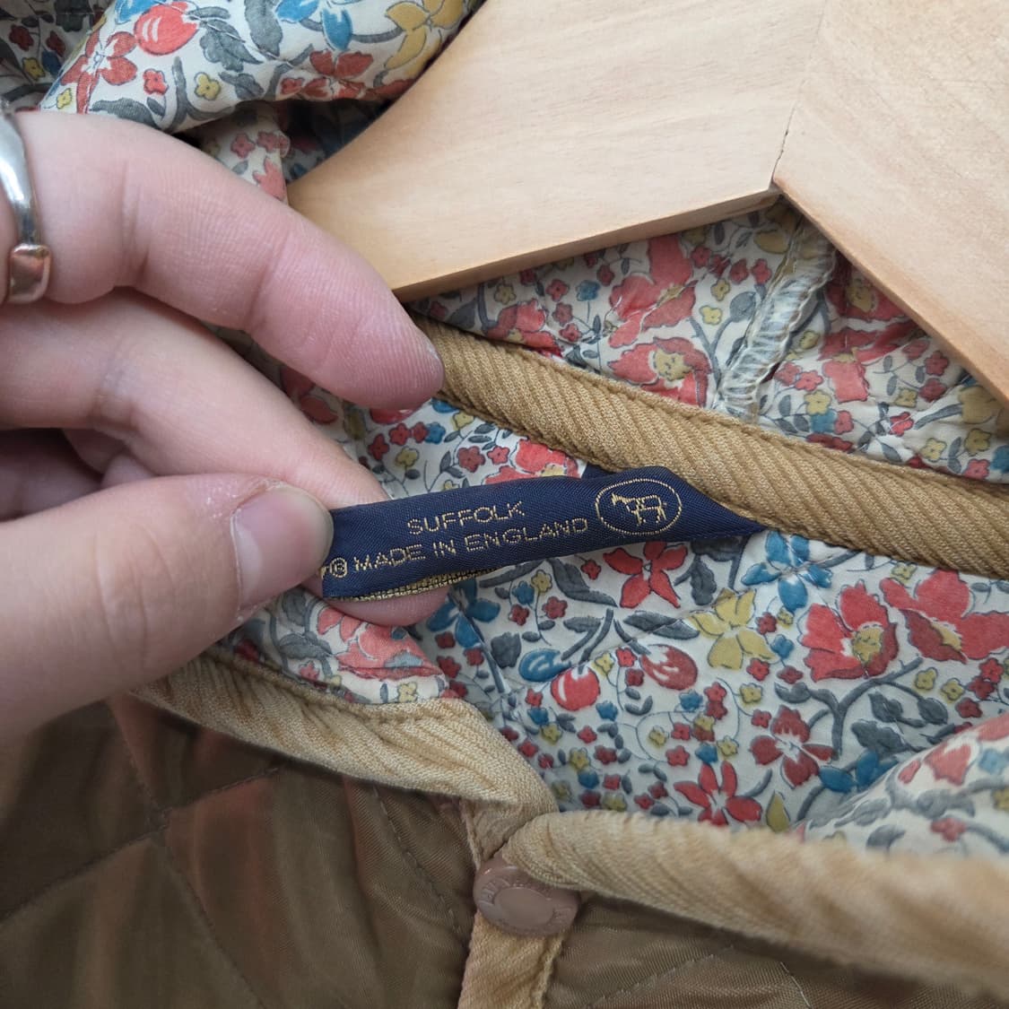 라벤햄 퀼팅 후드 자켓 브라운 여/S 상품이미지4