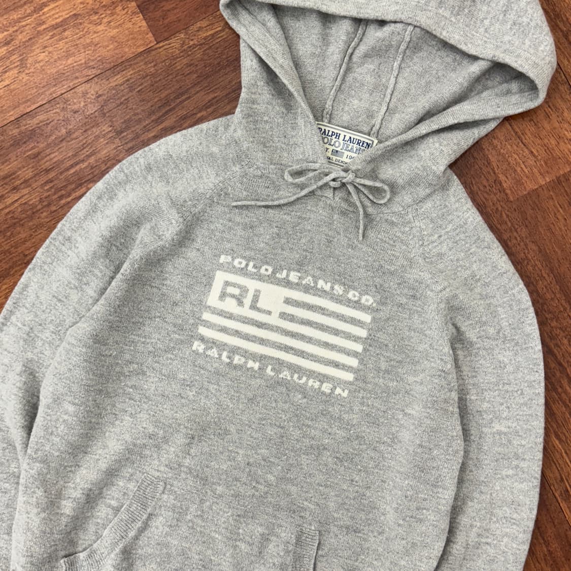 여성용 S 폴로 랄프로렌 폴로진스 빅로고 니트 후드 티셔츠  상품이미지2