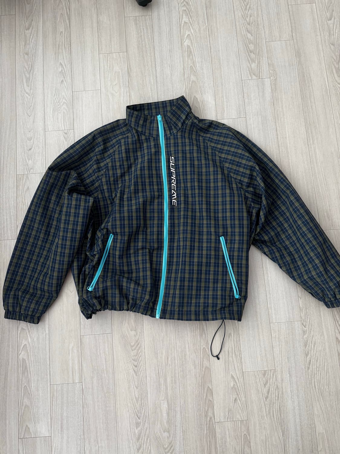 슈프림 플레이드 트랙 자켓 네이비 25FW  상품이미지1