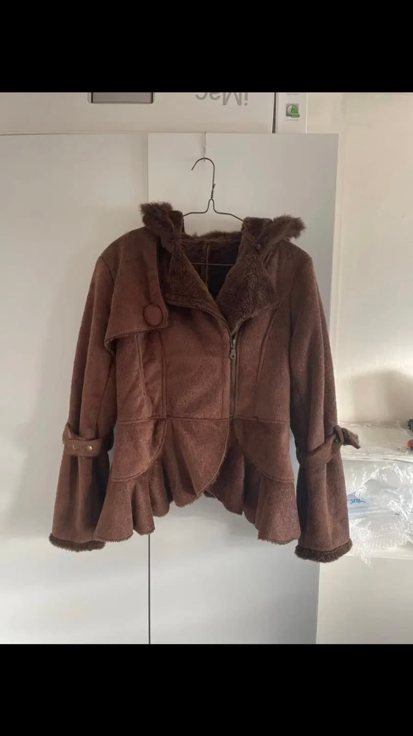 빈티지 페이크퍼 무스탕 /브라운 퍼자켓 상품이미지1