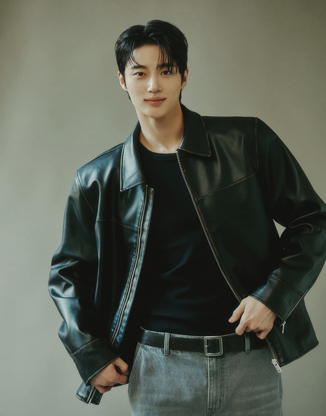 지오다노 변우석 페이크레더 자켓 L (새제품) 상품이미지1