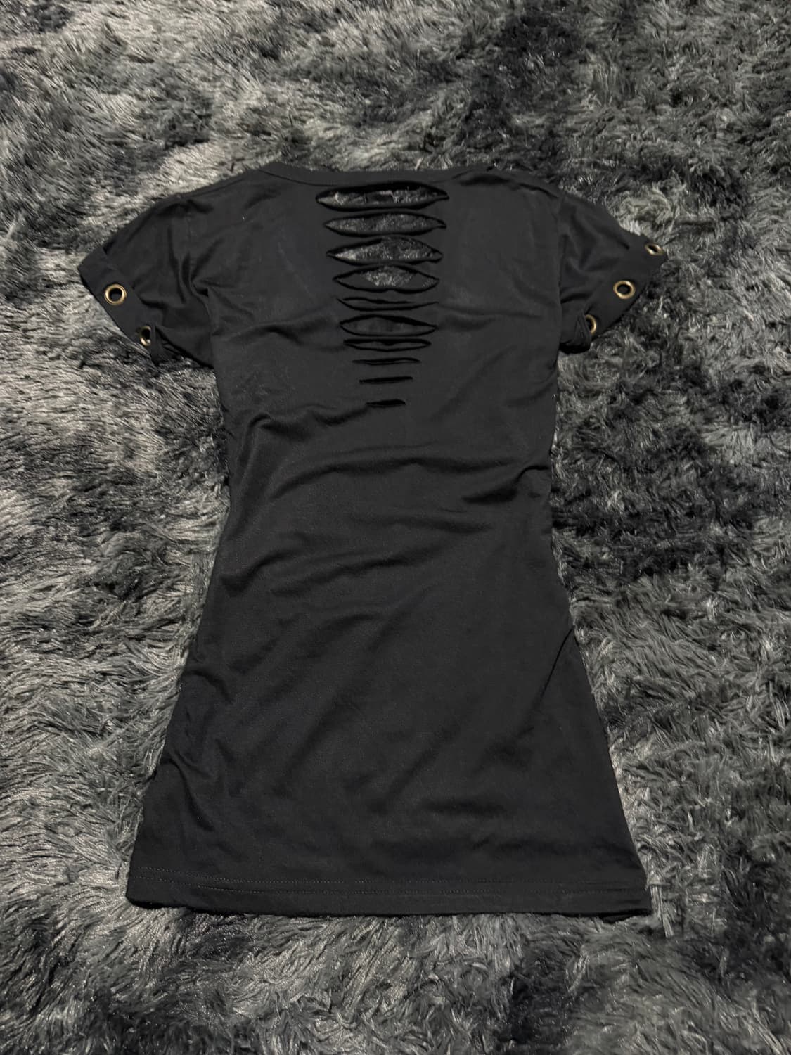 등판 절개 실버레터링 y2k 반팔 상품이미지7