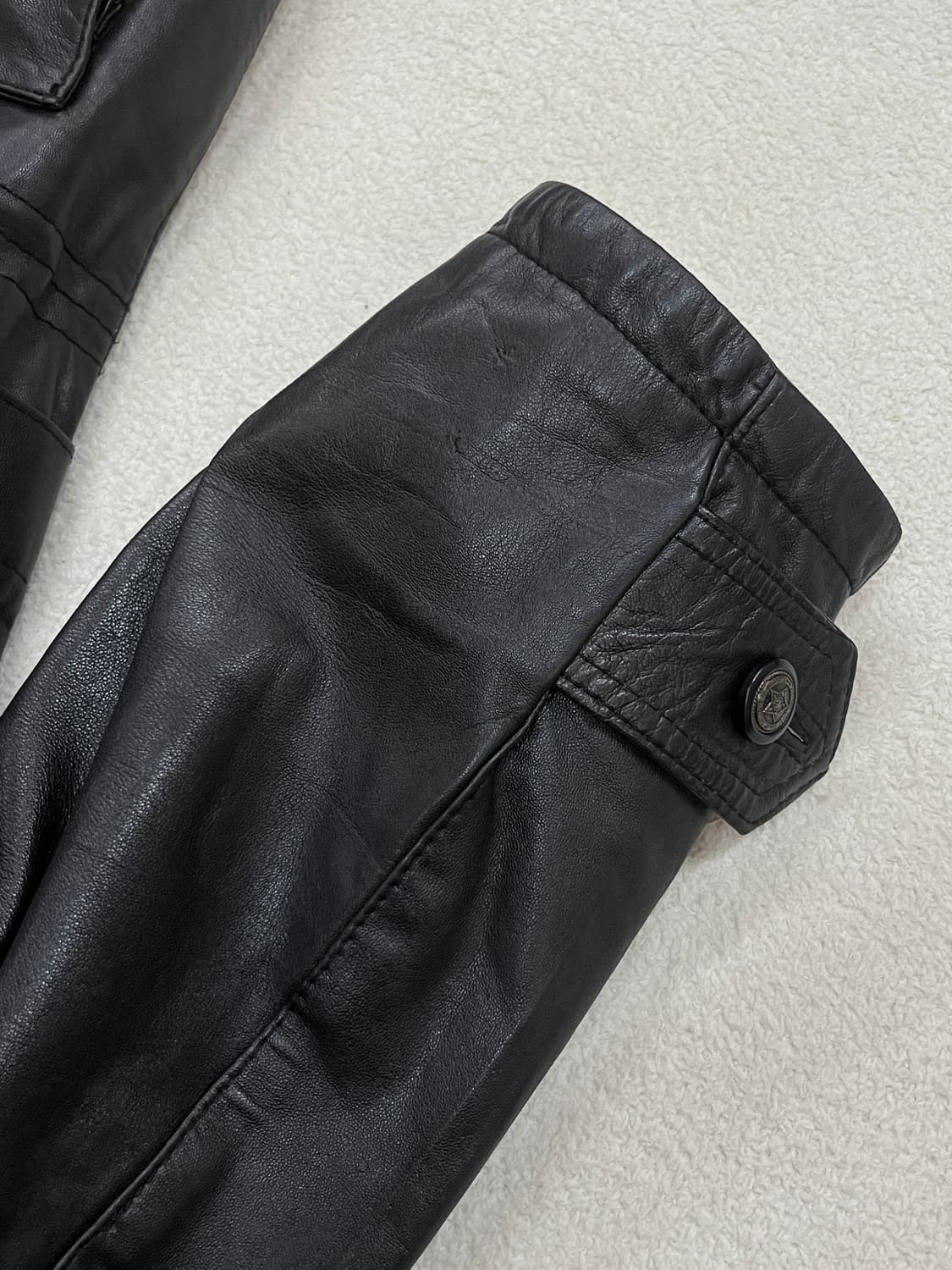 90s genuine lambskin 램스킨 양가죽 미디 자켓 상품이미지7