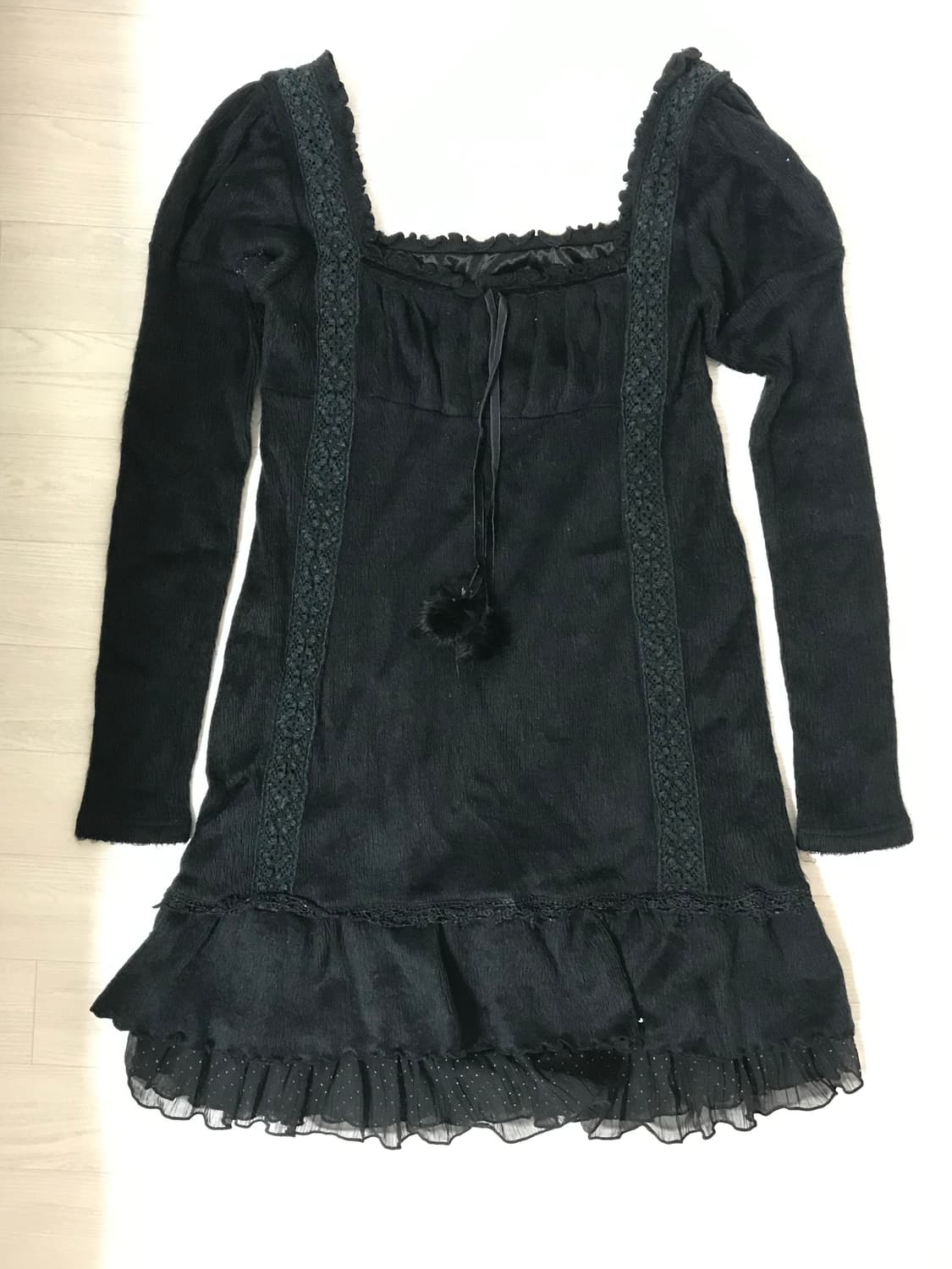 빈티지 모던 고딕 고스 페어리 블랙 드레스 원피스 상품이미지1