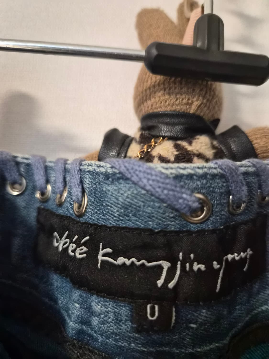 오브제(Obzee) 강진영 디자이너 자수 아일렛 데님 팬츠 상품이미지5