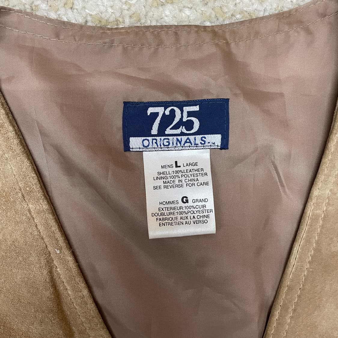 [L] 725 ORIGINAL 오리지널 소가죽 스웨이드 베스트 웨스턴 조 상품이미지2