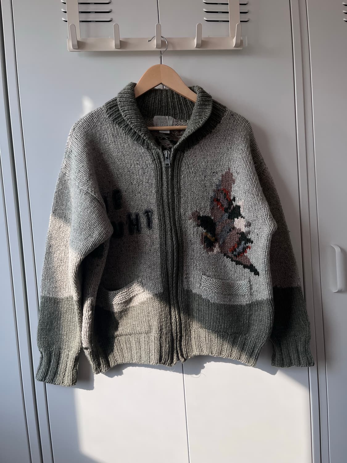 University shop 빈티지 사슴 풍경 코위찬 집업 상품이미지4