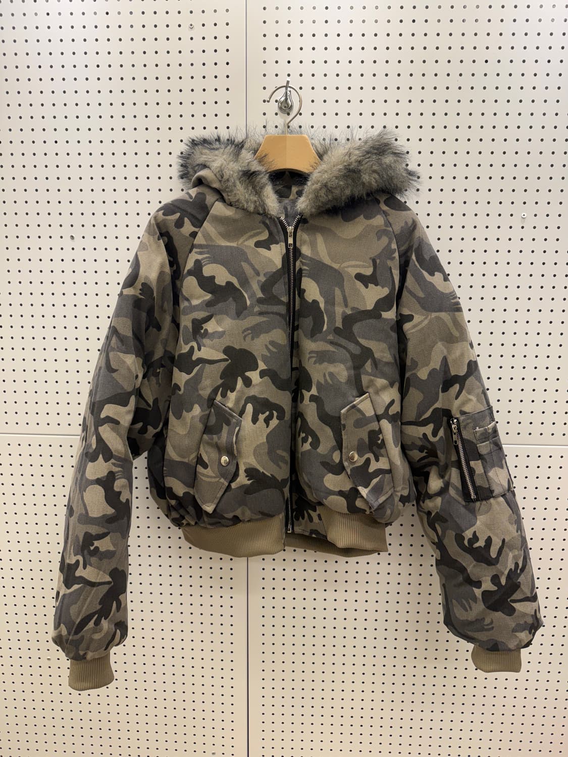 빈티지 y2k 카모 크롭 점퍼 U569 상품이미지2