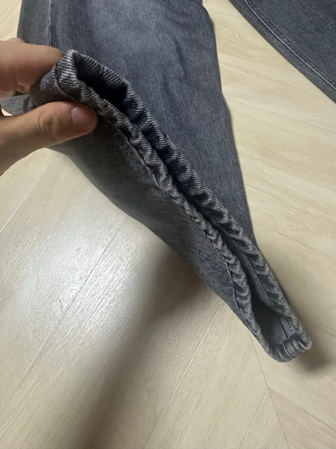 해칭룸와이드커브진 블랙 3사이즈 상품이미지3