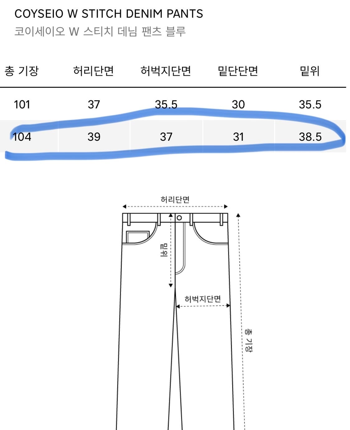 코이세이오 스티치 데님 2 곧 해외가서 빠른판매 원해요 상품이미지4