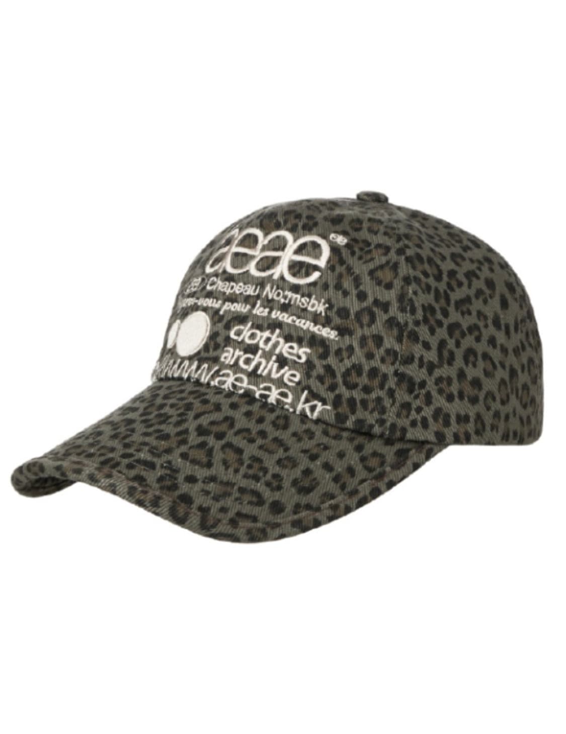 AEAE WEB LOGO LEOPARD CAP [KHAKI] 상품이미지2