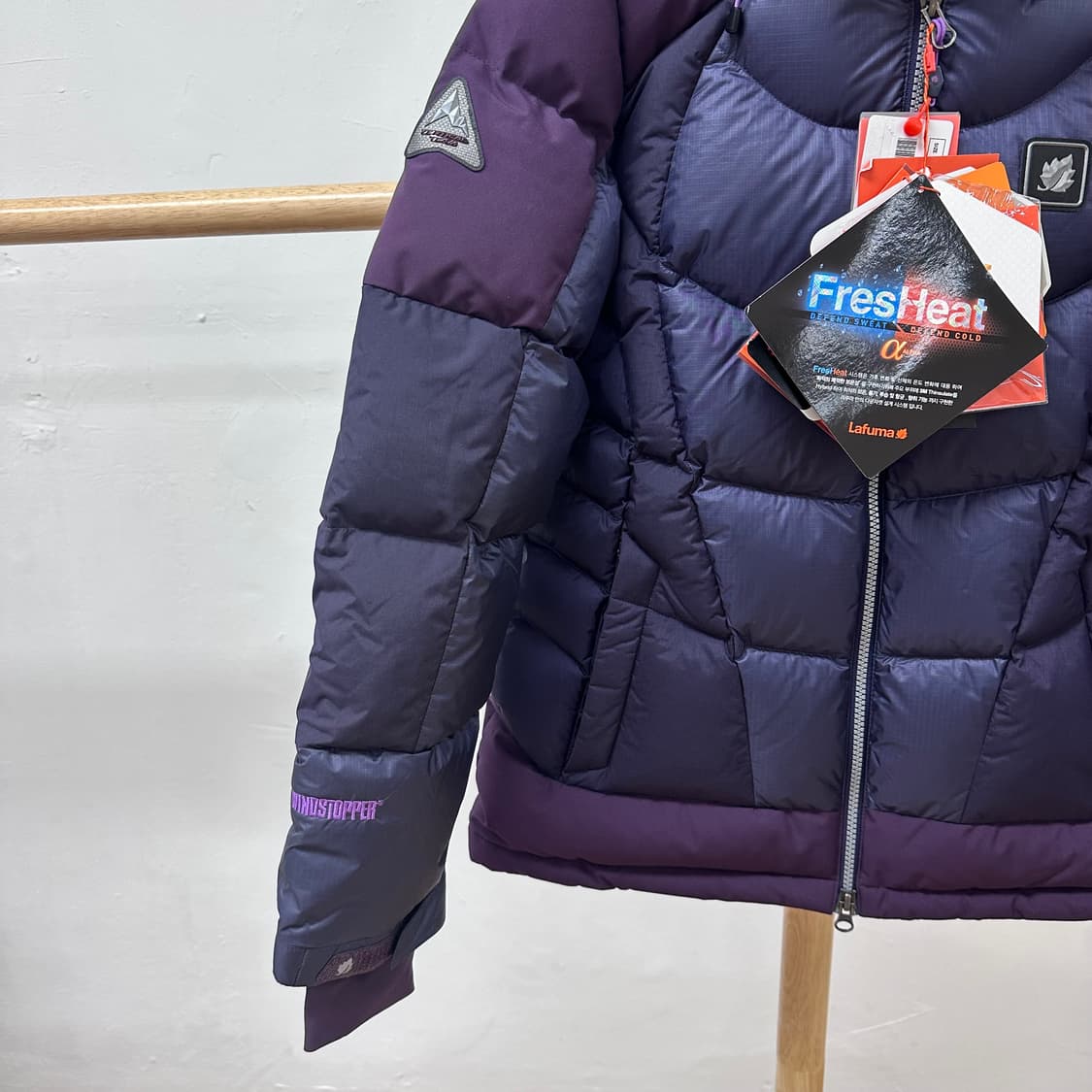 (새상품) 라푸마 여성 윈드스토퍼 구스다운 패딩점퍼 90 J28 상품이미지3