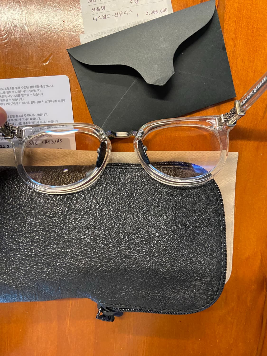 크롬하츠 SAC 클리어 안경 (풀구성 영수증 보유) 상품이미지6