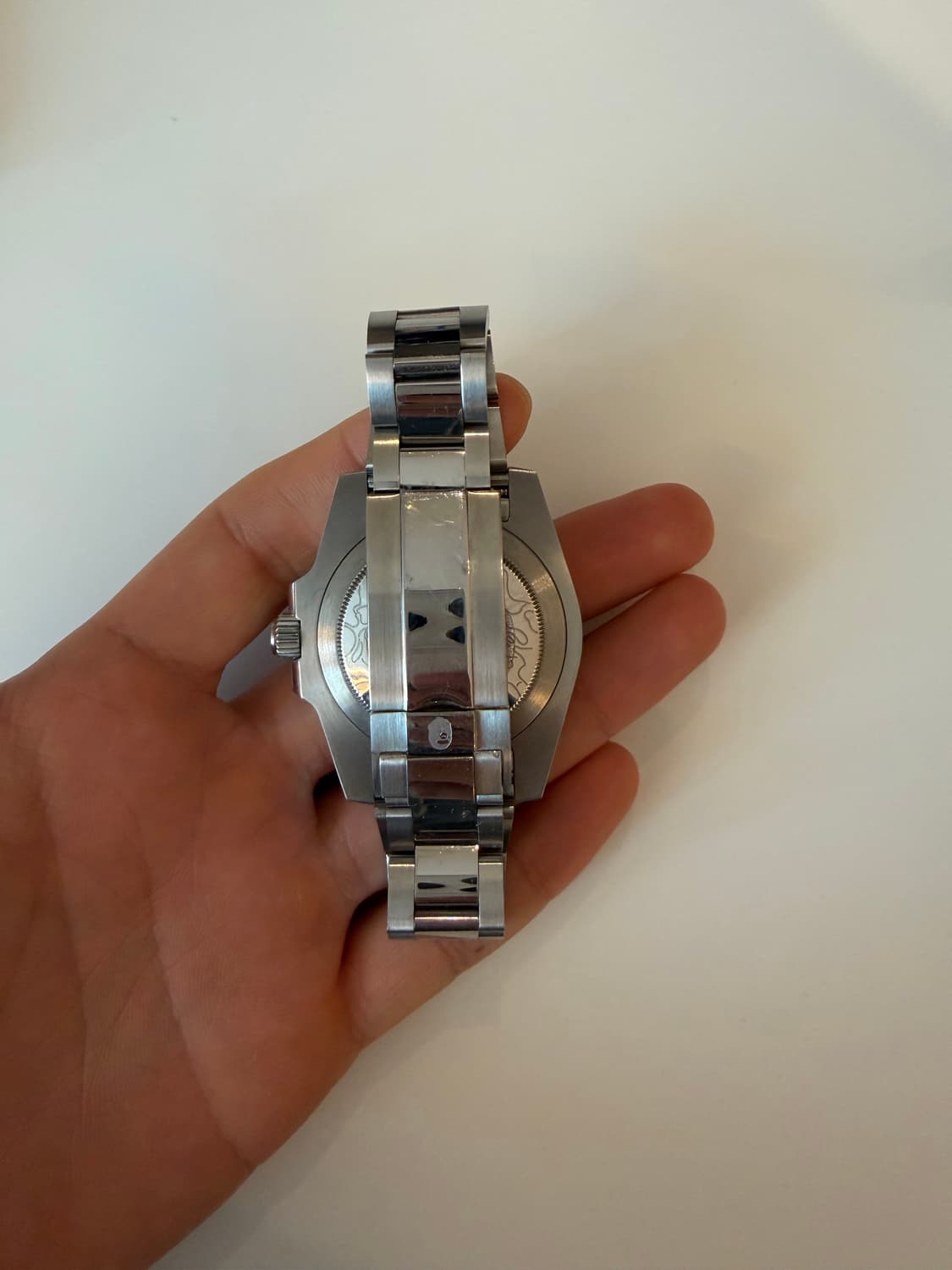 베이프 타입 1 베이펙스 워치 실버 그린 이 상품이미지3