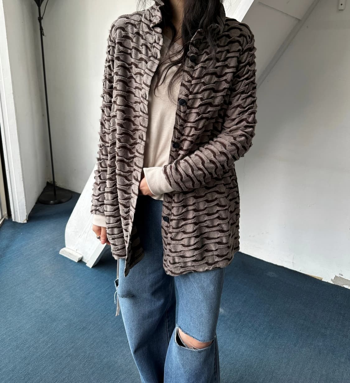 High gauge design pattern 2way knit jack 상품이미지3