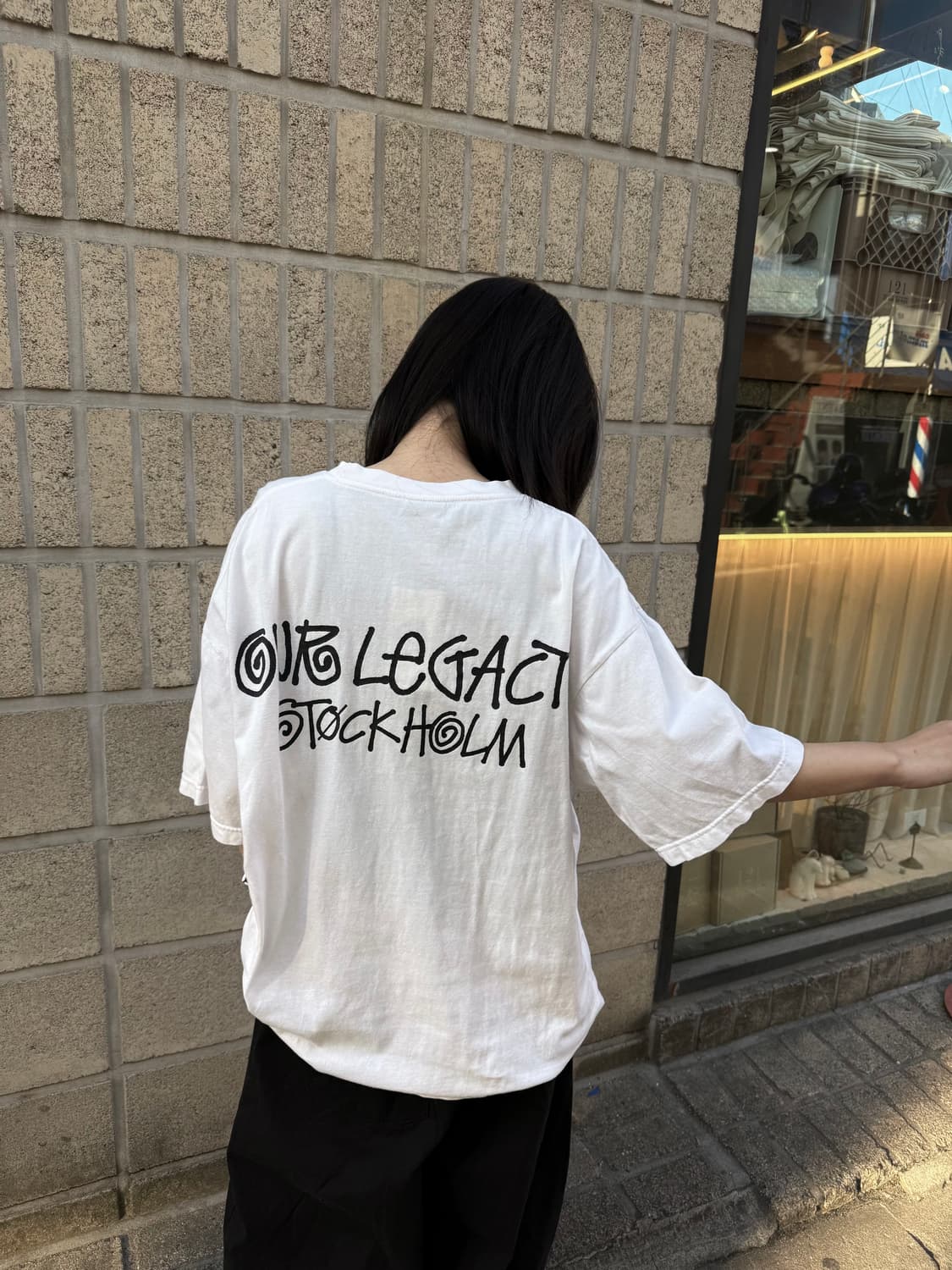 스투시 x 아워레가시 오버핏 티셔츠 상품이미지3