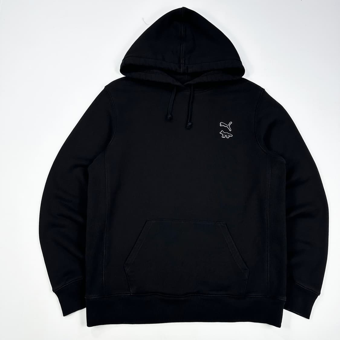 퓨마 x 메종키츠네 콜라보 베이직 후드티 블랙 M 상품이미지1