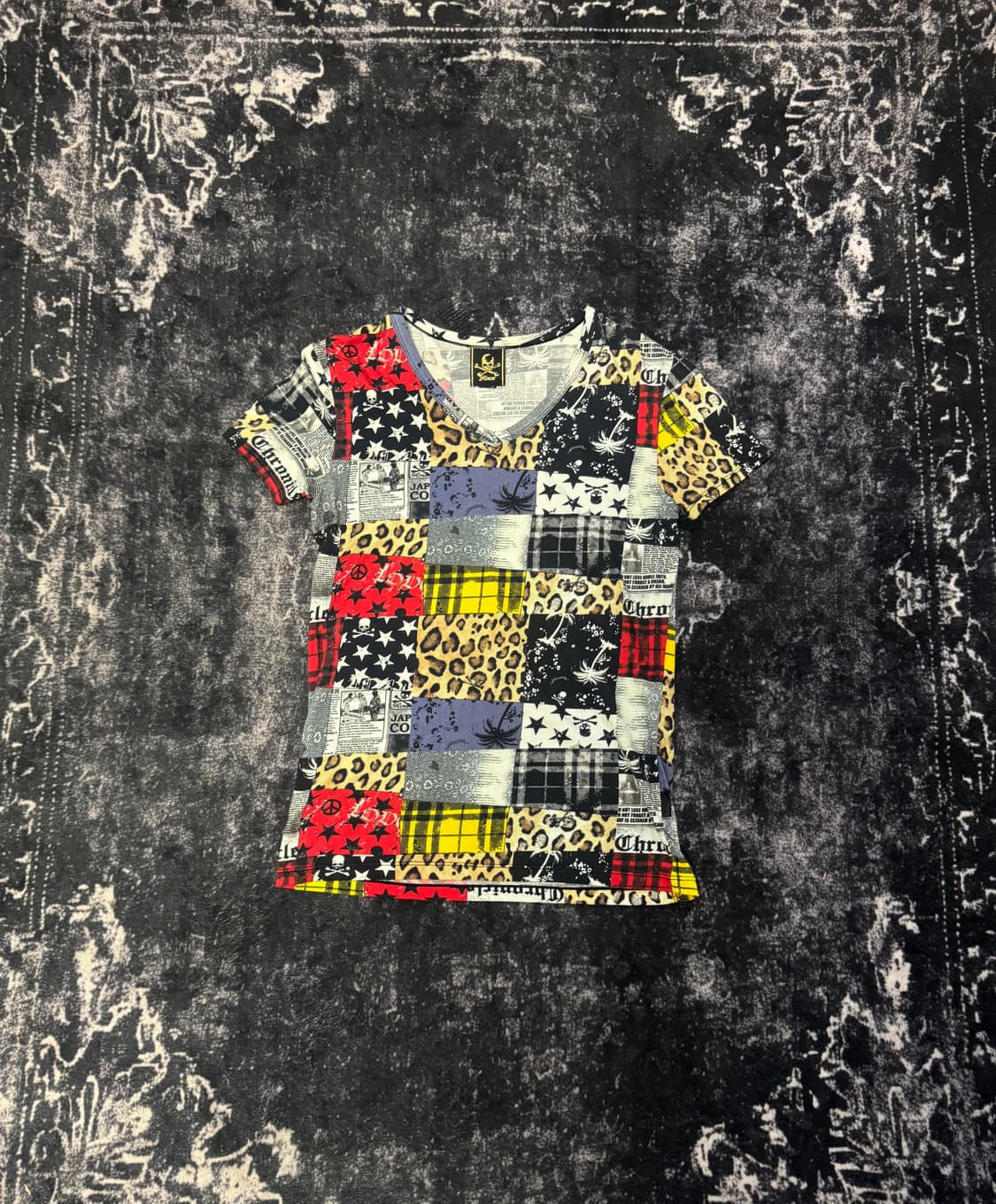 Roen 00s Patchwork Design T-Shirt 상품이미지1