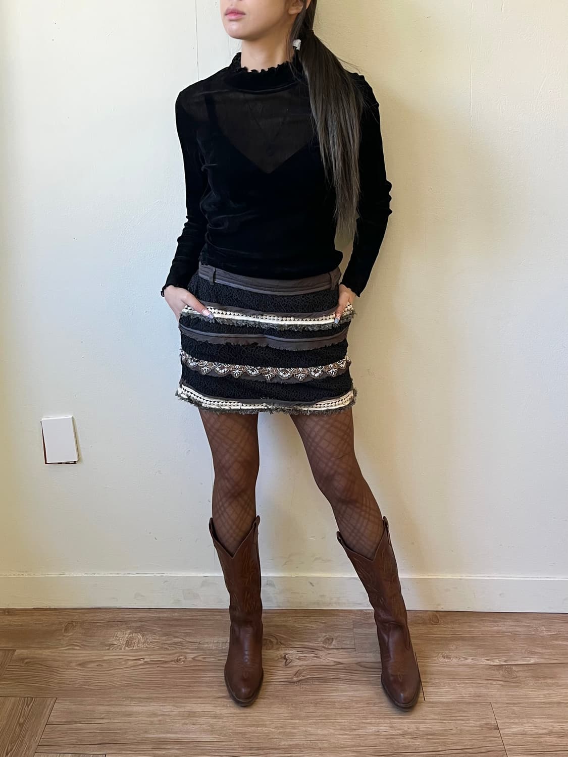 DOROA 아트 숏 스커트 상품이미지6