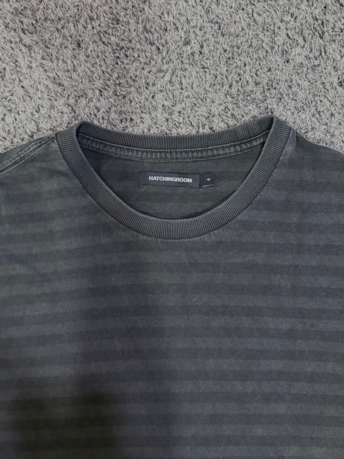 해칭룸 빈티지 스트라이프 티 차콜 4 상품이미지2