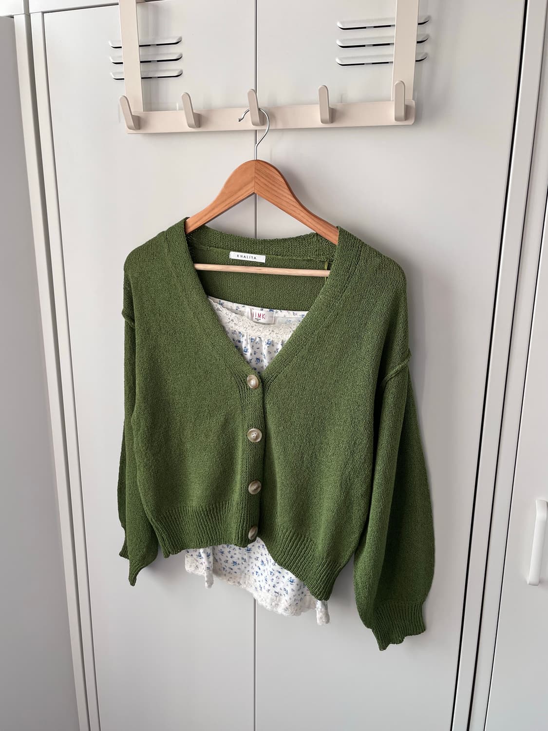 Lhalita 그린 브이넥 루즈 가디건  상품이미지2