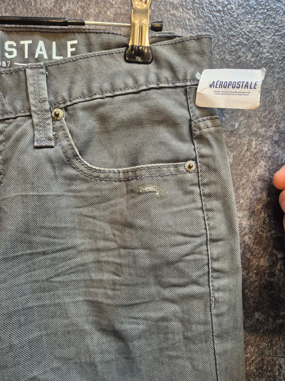 27인치 에어로포스테일 면바지 새상품 아메카지 워싱 빈티지 상품이미지3