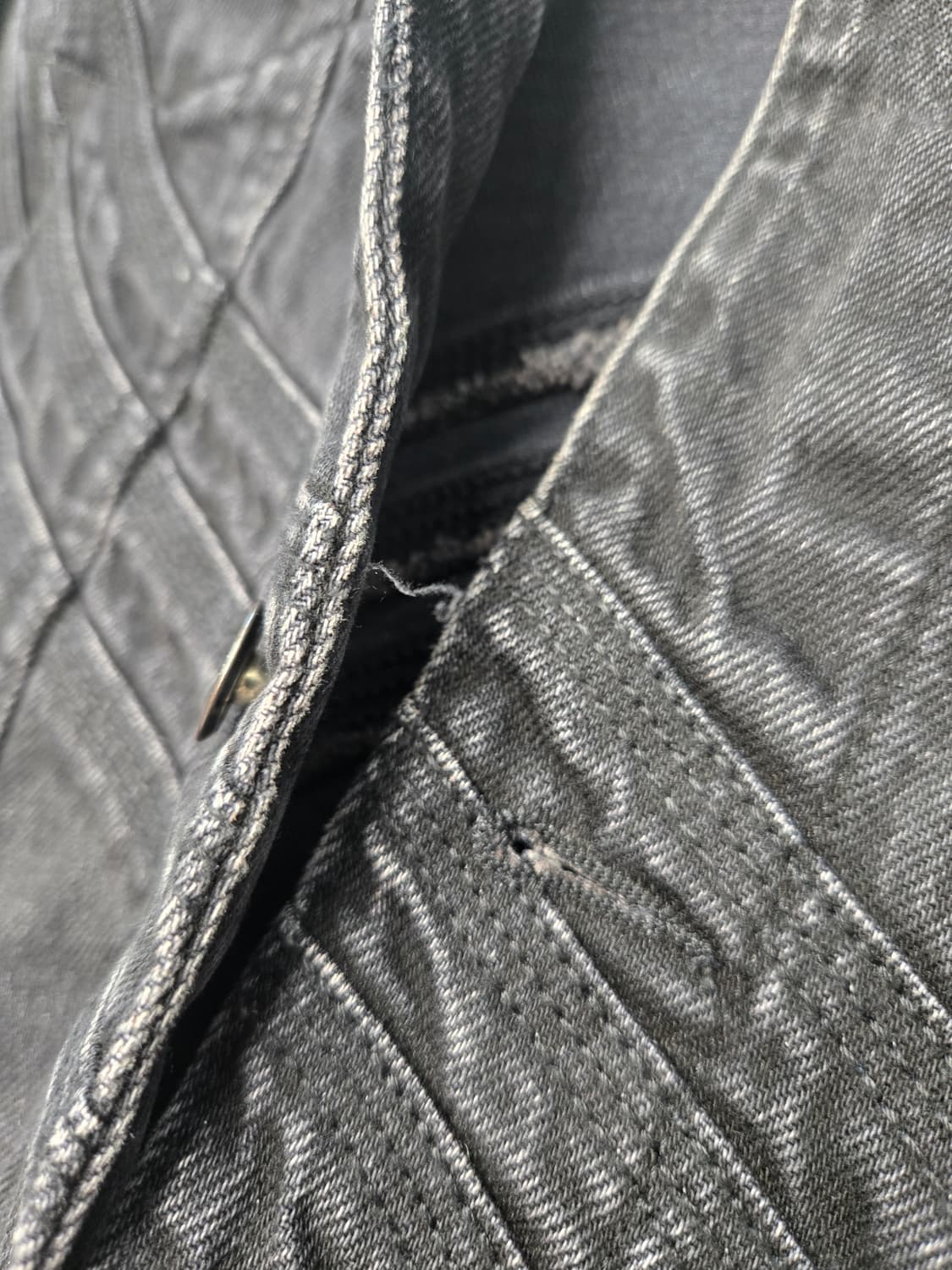 24SS 슈프림 S로고 데님 트러커 워시드 블랙 상품이미지3