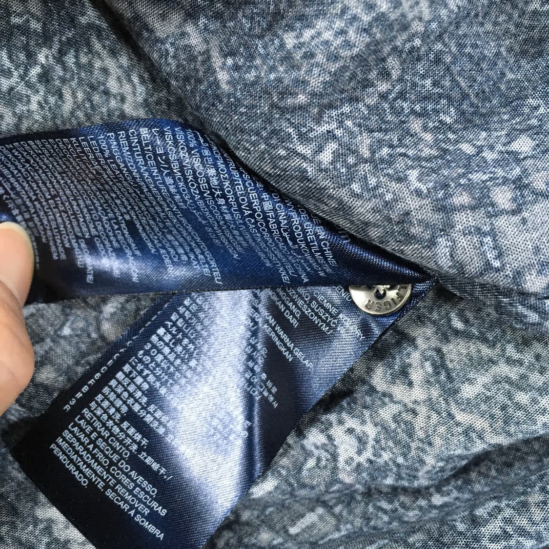 투티/0230 타미힐피거 데님 스네이크 스킨 원피스 반팔티 상품이미지7