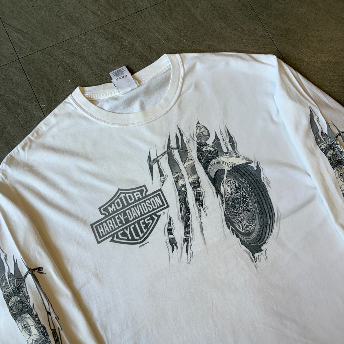 미국 생산 할리데이비슨 롱슬리브 티셔츠 긴팔티 할리티 상품이미지2