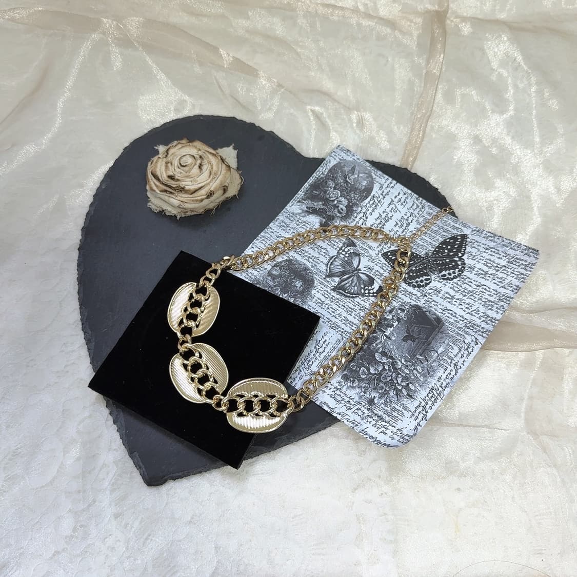 빈티지 메탈링 쿠바체인 목걸이 상품이미지2