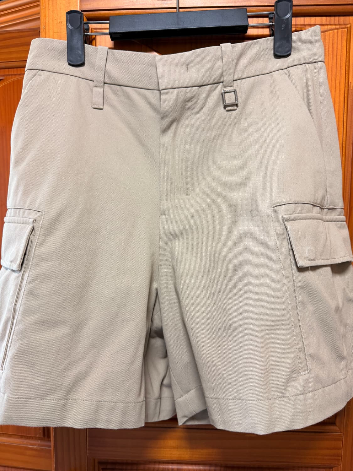 [46] 우영미 베이지색 면 카고 반바지 상품이미지1