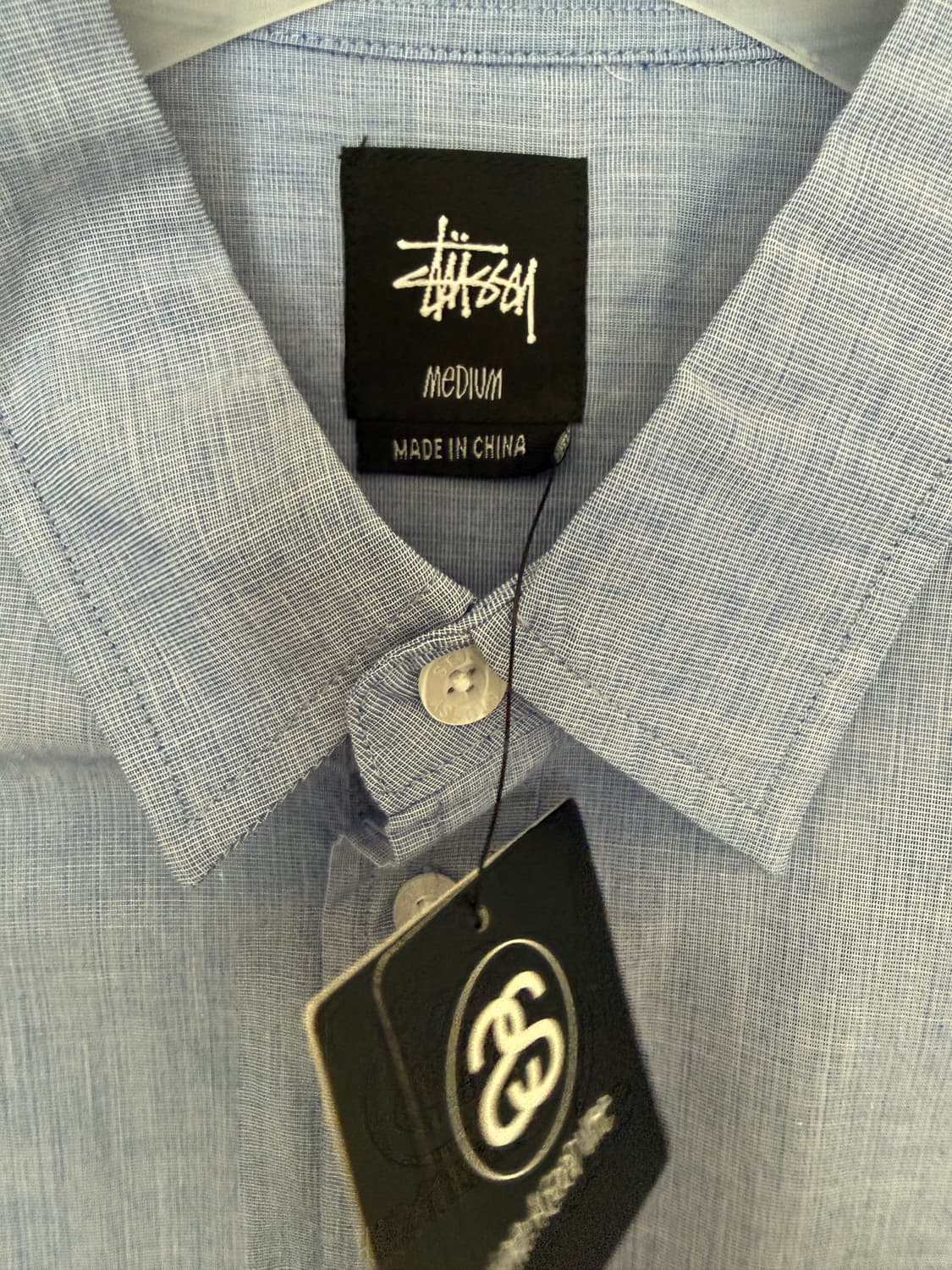 스투시 DIP DYE S/SL SHIRT 셔츠 블루 새제품 상품이미지3