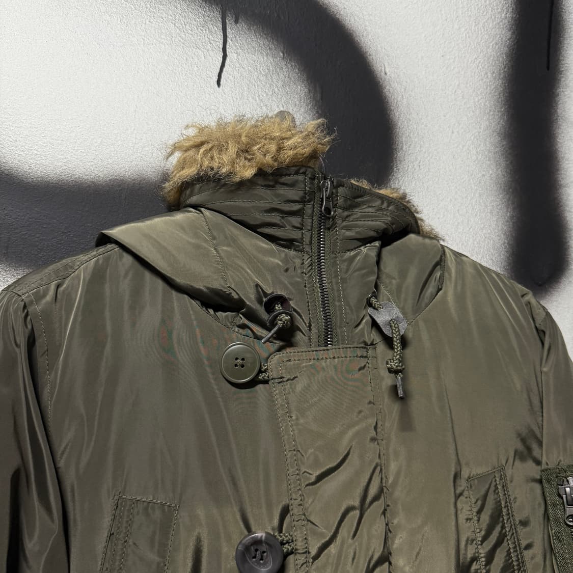 VTG 빈티지 밀리터리 퍼 후드 탈부착 다운 파카 상품이미지3