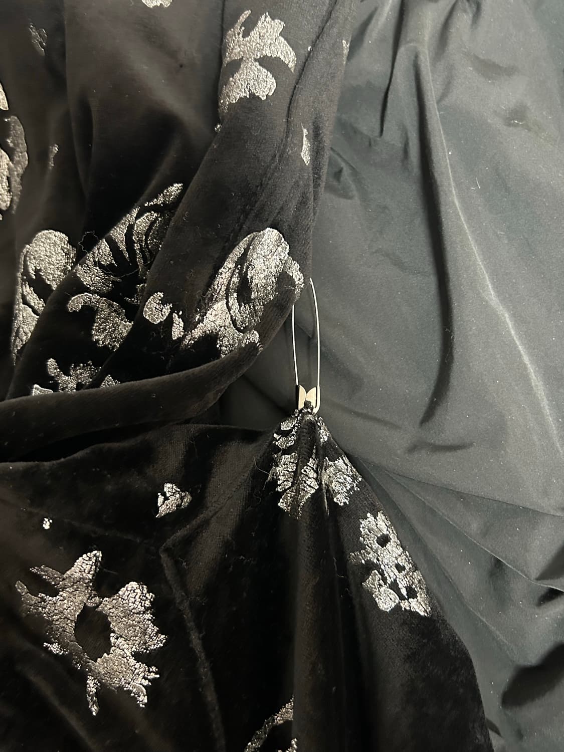 오리엔탈 블랙 패턴 롱스커트 상품이미지2