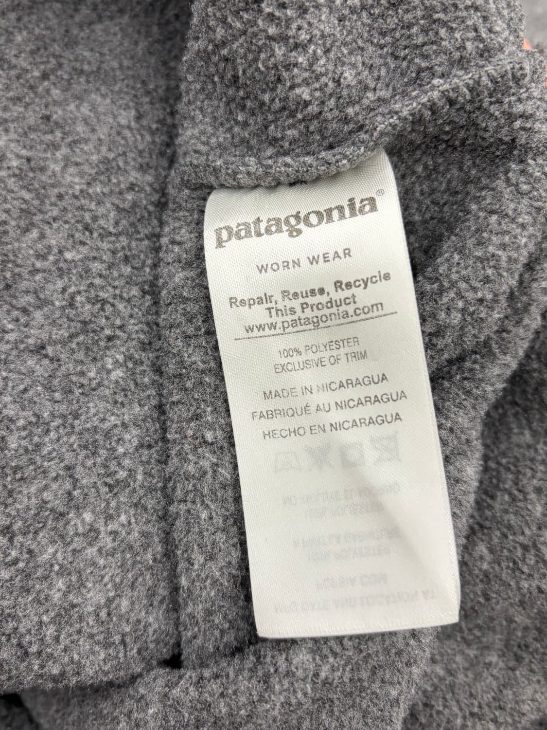 10s 파타고니아 신칠라 회색 플리스 풀오버 상품이미지7