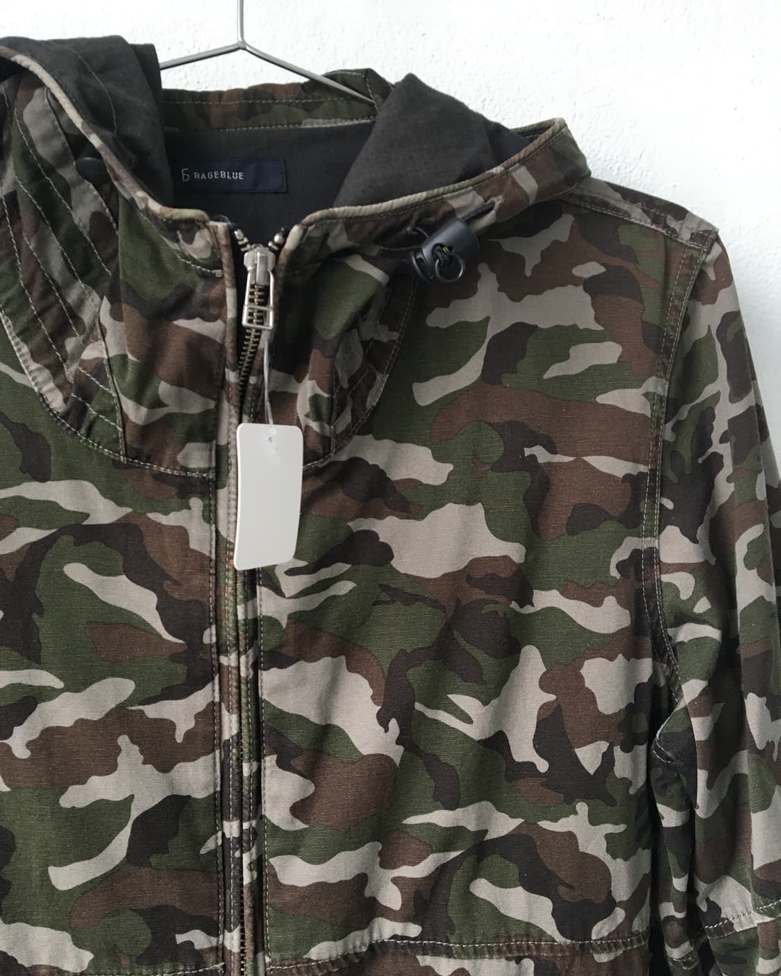 Camo pattern high neck hood jacket 상품이미지4