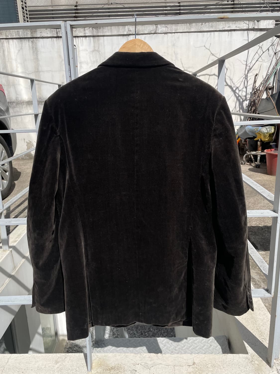 90s 켈빈클라인 다크브라운 벨벳 쓰리버튼 블레이저  상품이미지8