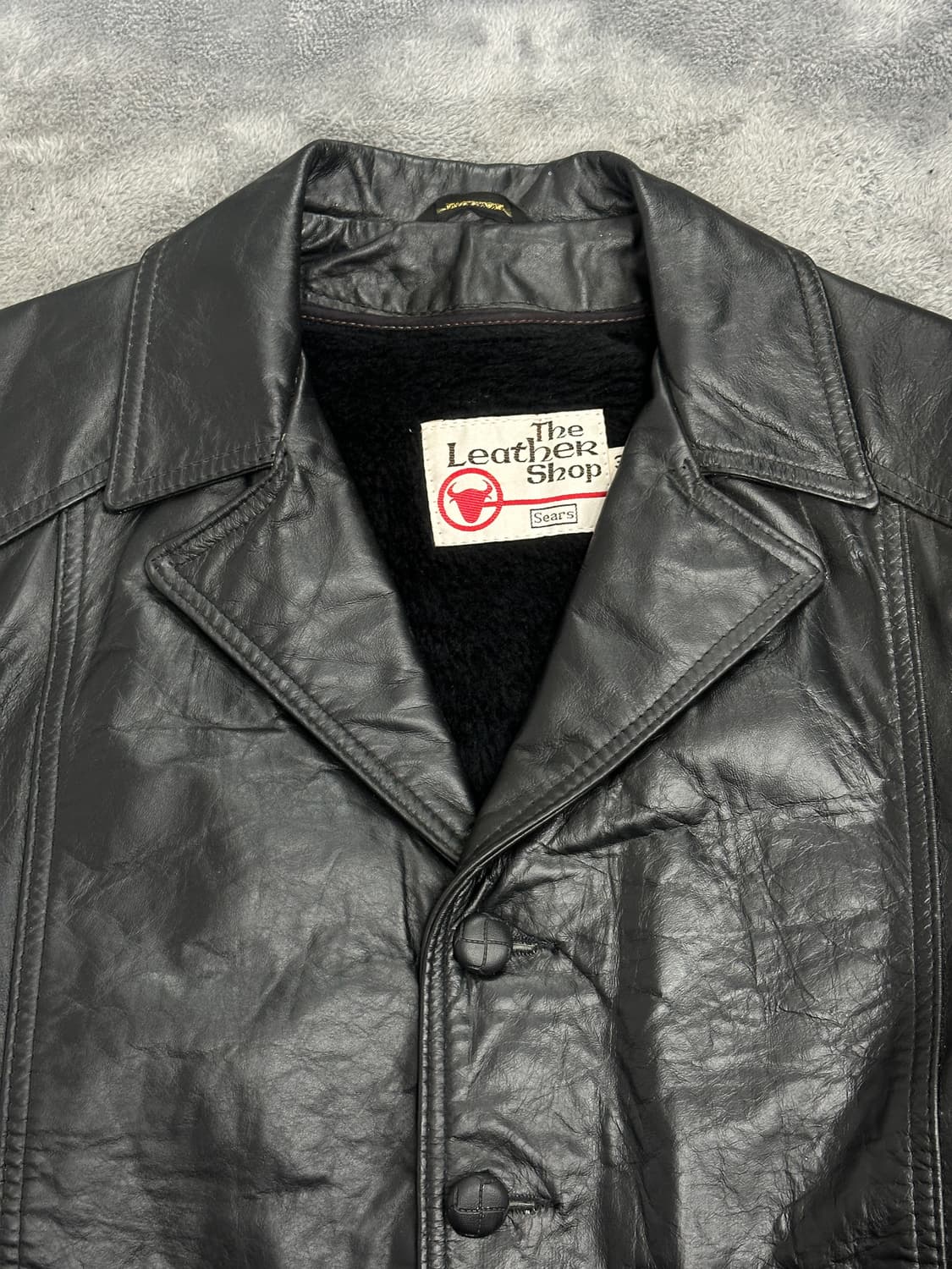 80s Sears 레더 블레이져 자켓 38 상품이미지4