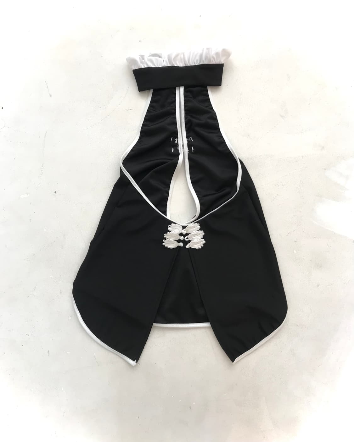 Black&White Quipao mini halterneck top 상품이미지2