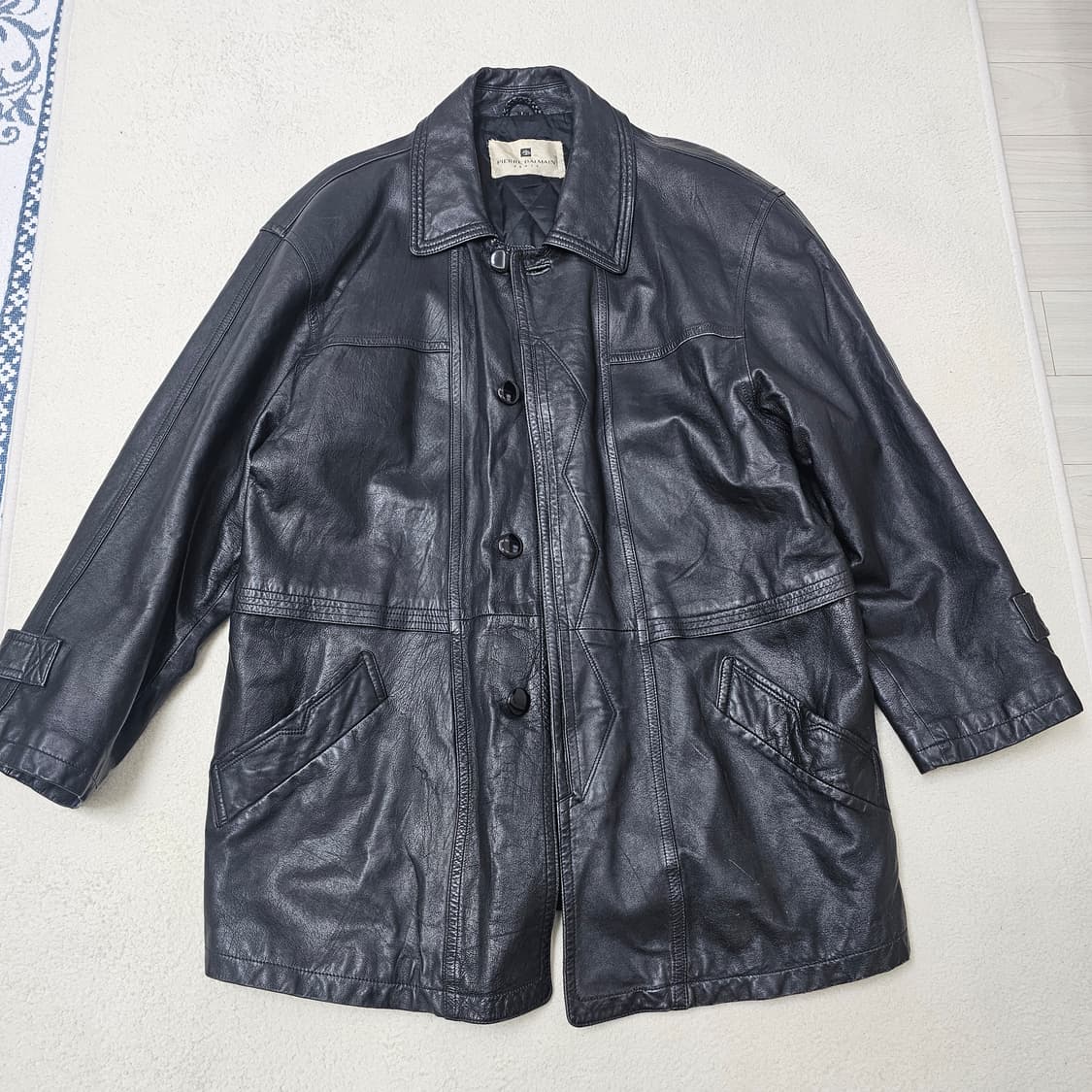 [L] 피에르 발망 빈티지 가죽 자켓 상품이미지1