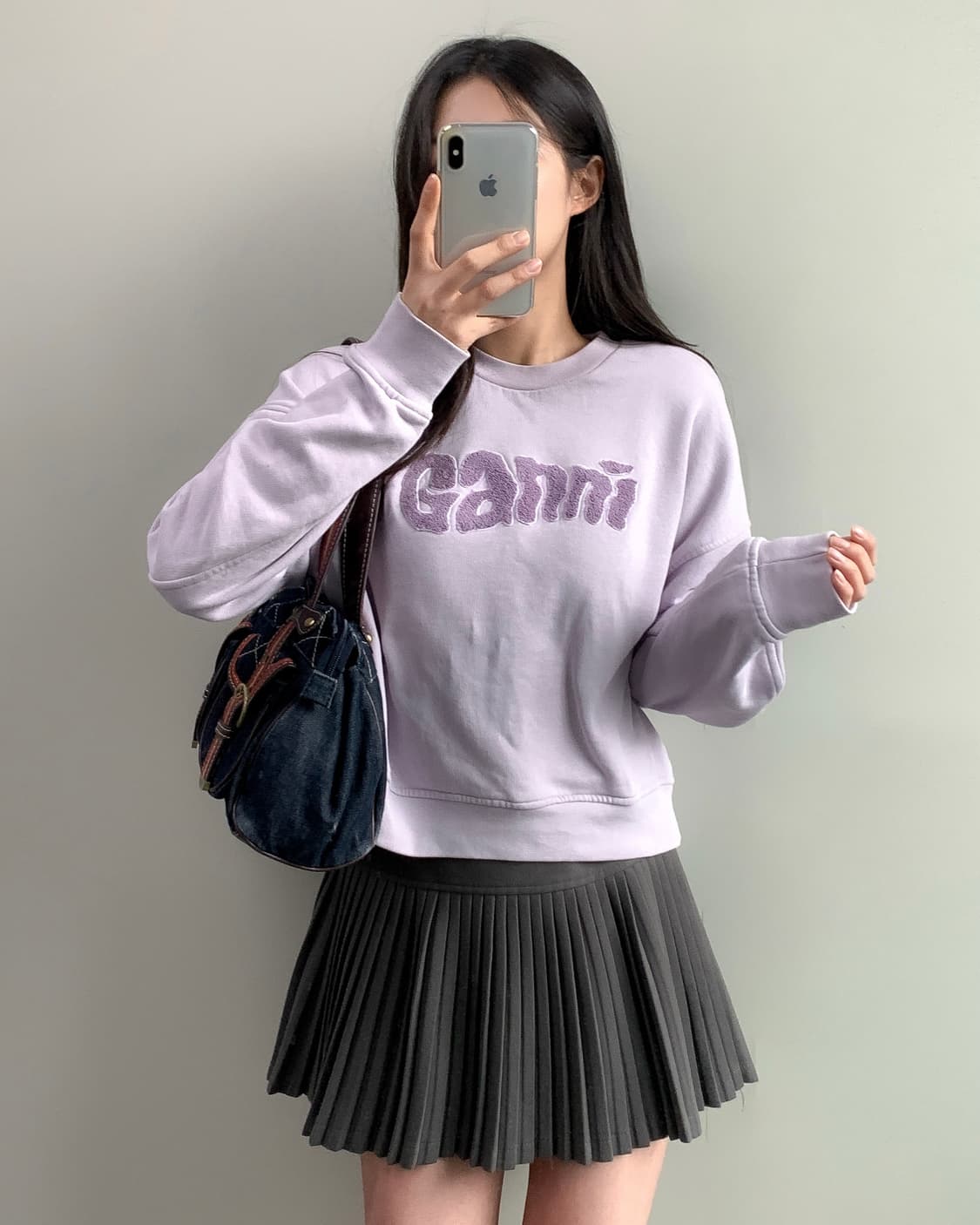 가니 크롭 맨투맨 상품이미지2