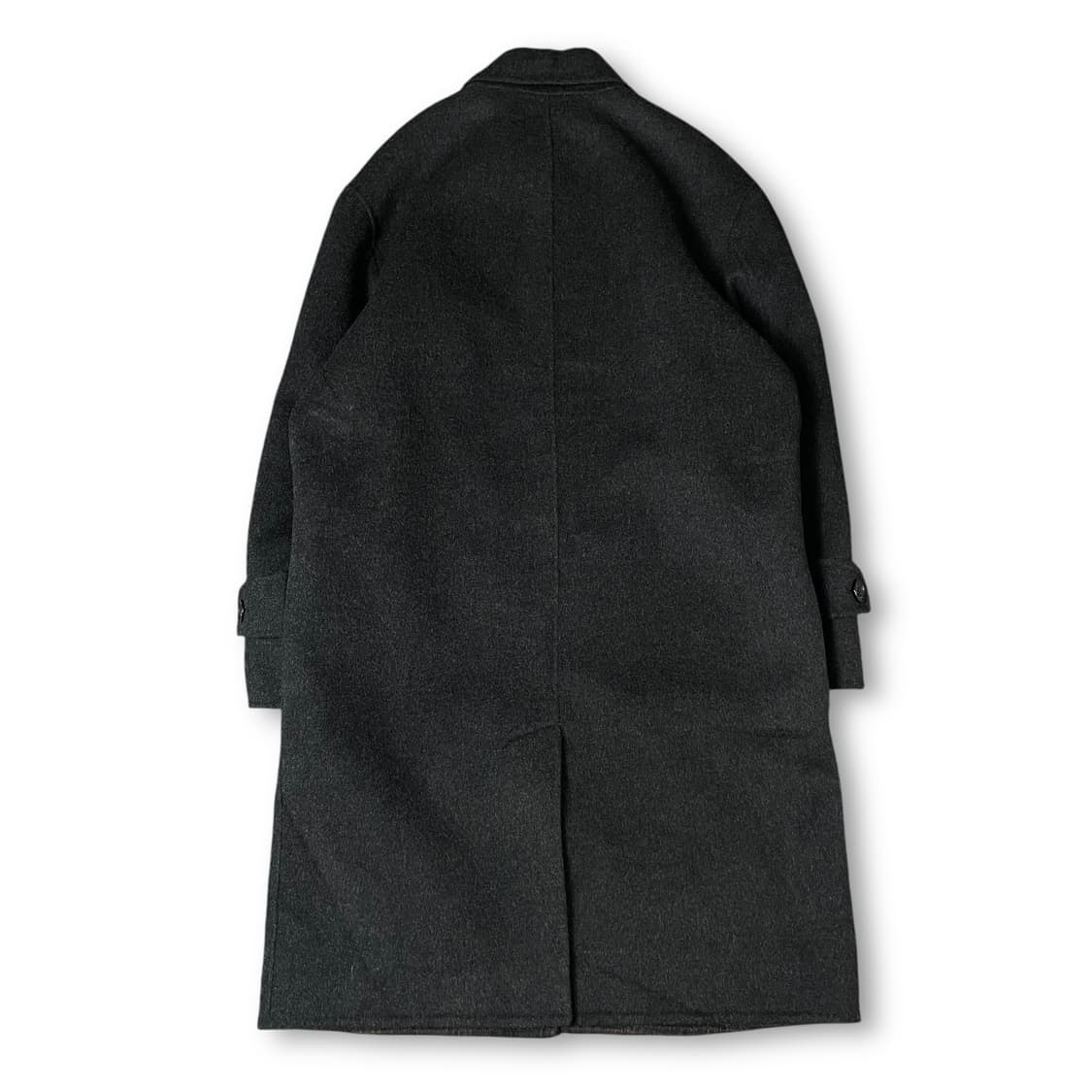 리치 차콜 울 싱글 롱 코트 100 상품이미지3