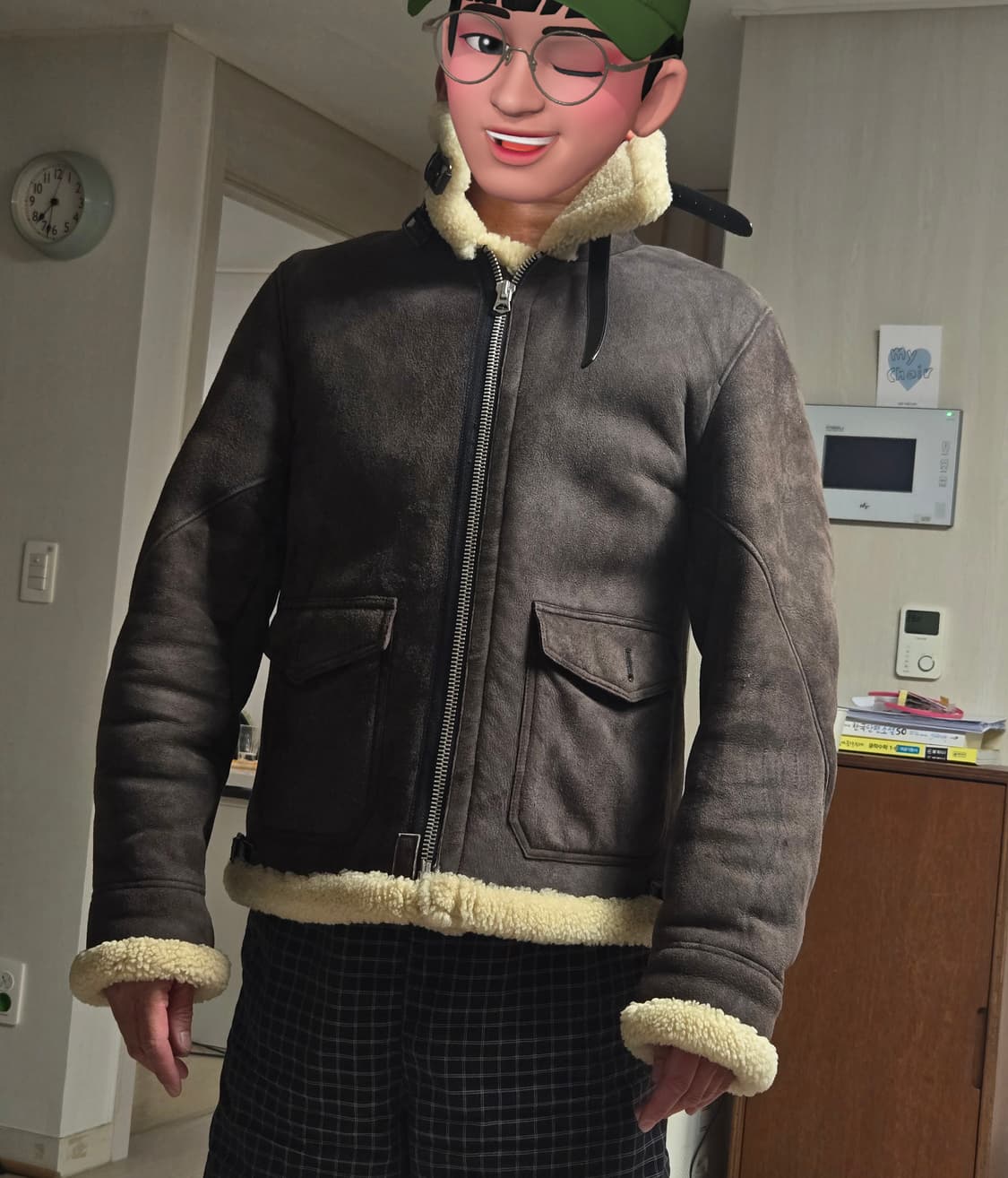 버버리 무스탕 라지  중고 상품이미지8