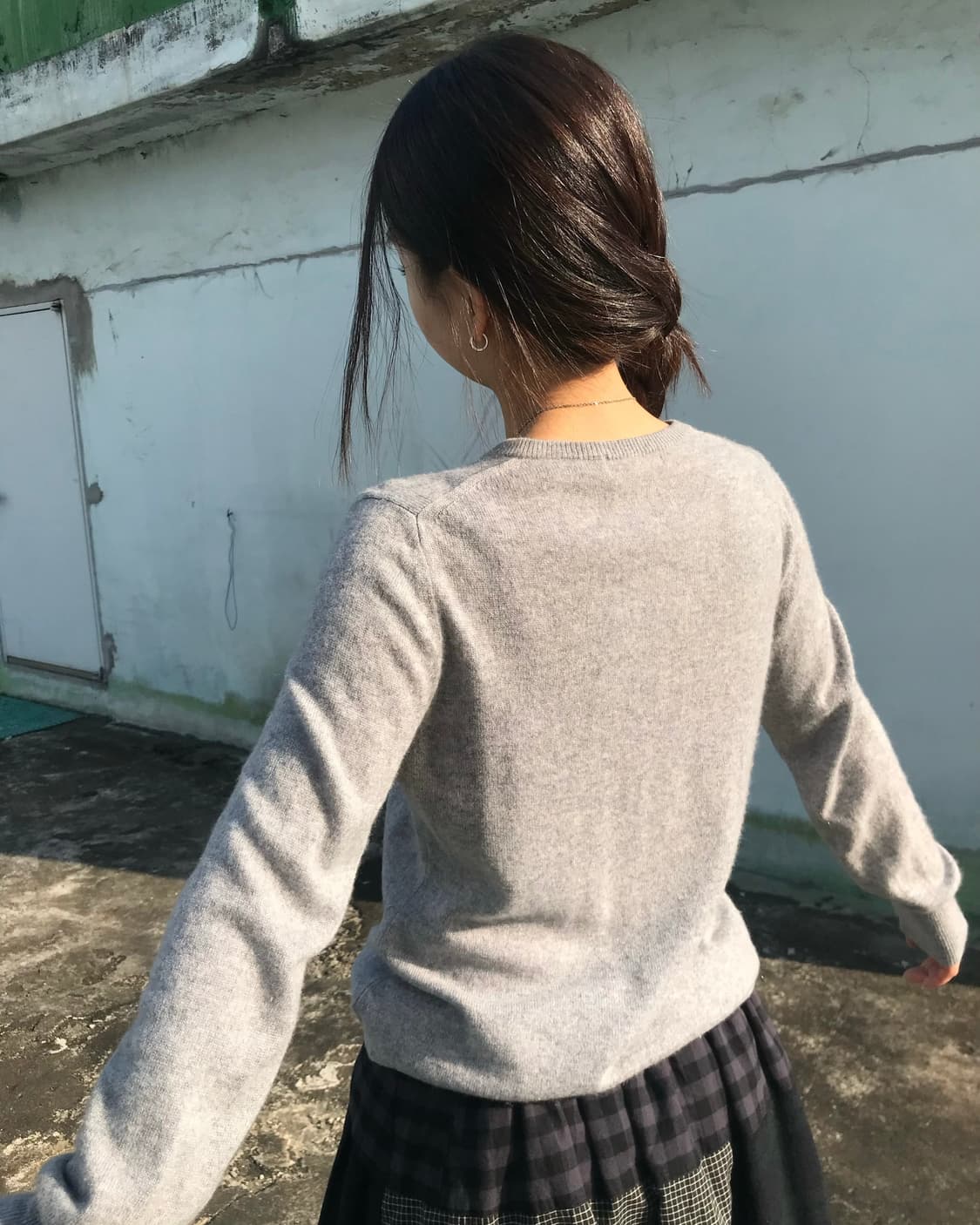 캐시미어 그레이 가디건 상품이미지4