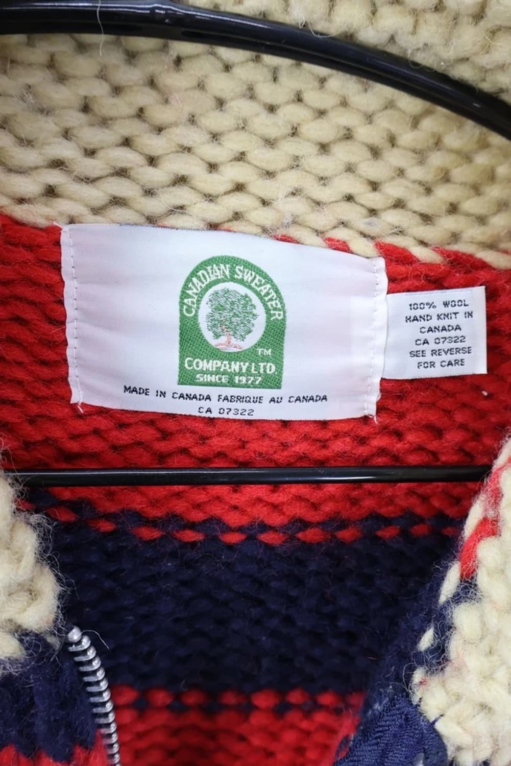 Canadian Sweater co Hand Knit Wool Zipup 상품이미지6