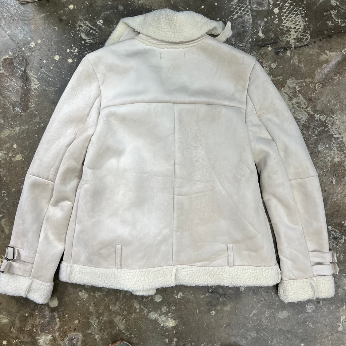 66) 새제품 ZARA 자라 스웨이드 양털 뽀글이 무스탕 자켓 상품이미지3